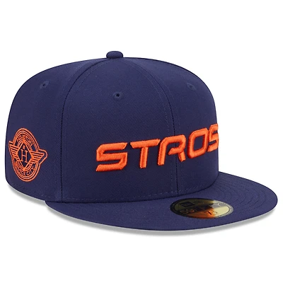 Men's New Era Navy Houston Astros 2025 City Connect Fan Pack 59FIFTY Fitted Hat