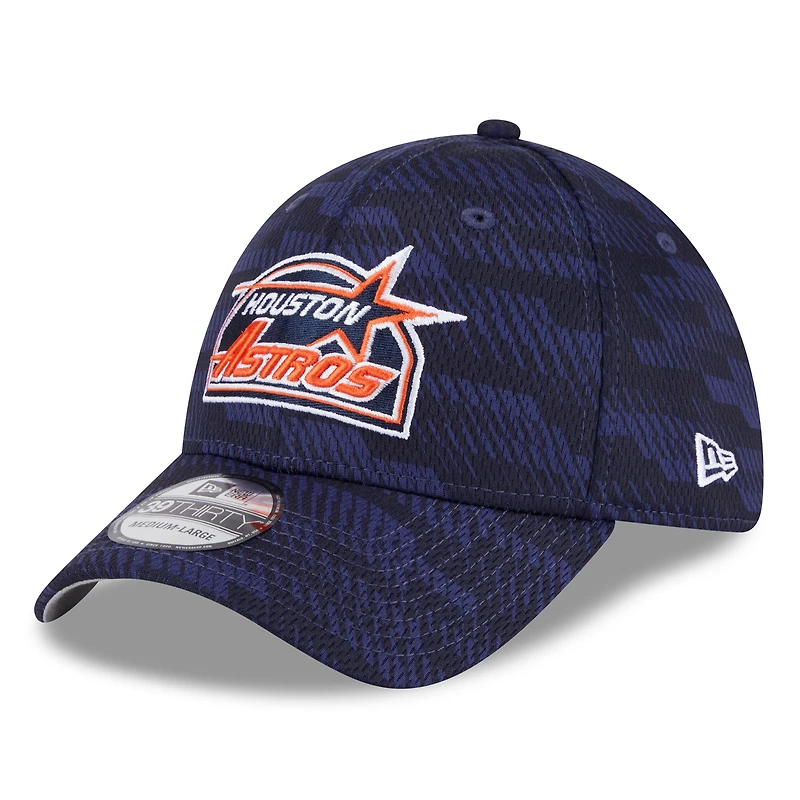 Men's New Era Navy Houston Astros 2025 MLB Clubhouse 39THIRTY Flex Hat