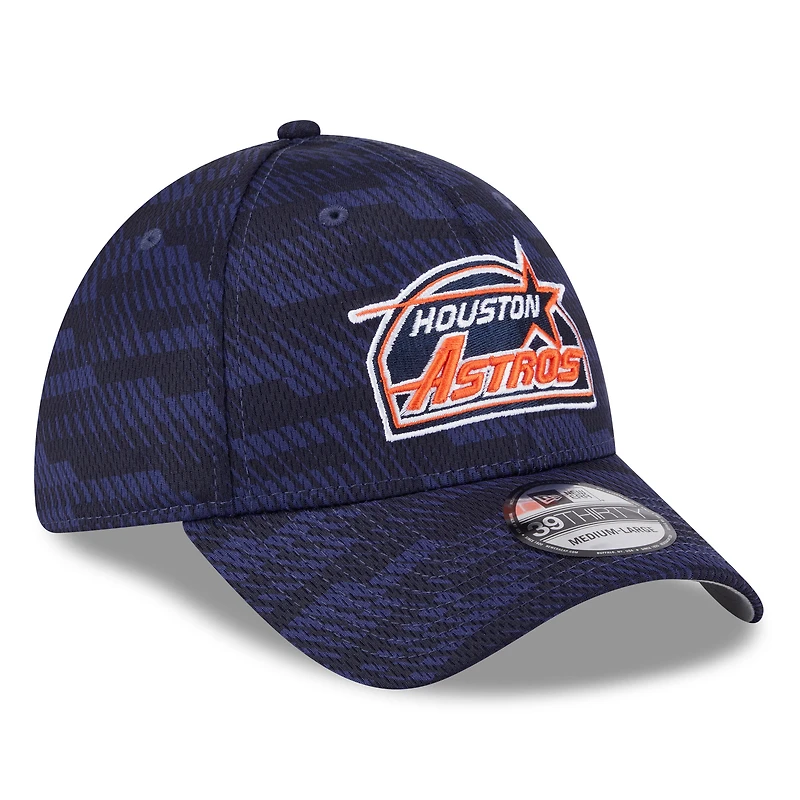 Men's New Era Navy Houston Astros 2025 MLB Clubhouse 39THIRTY Flex Hat