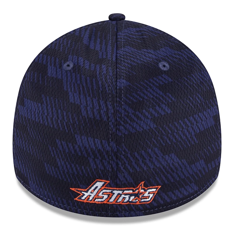 Men's New Era Navy Houston Astros 2025 MLB Clubhouse 39THIRTY Flex Hat