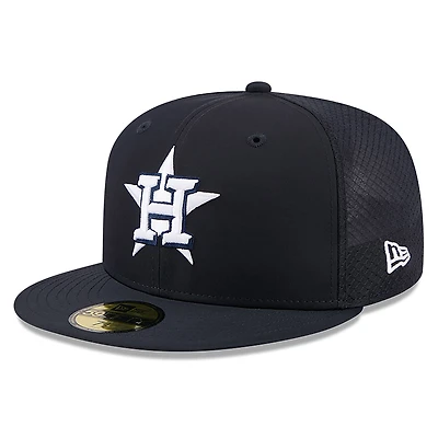 Casquette ajustée New Era bleu marine Houston Astros 2026 pour homme, modèle 59FIFTY.