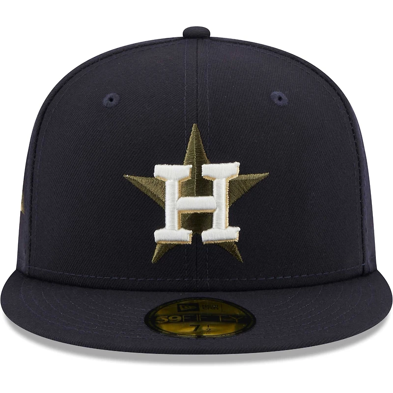 Casquette ajustée 59FIFTY Botanical 45th Anniversary des Astros de Houston New Era pour homme - Bleu marine