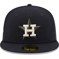 Casquette ajustée 59FIFTY Botanical 45th Anniversary des Astros de Houston New Era pour homme - Bleu marine