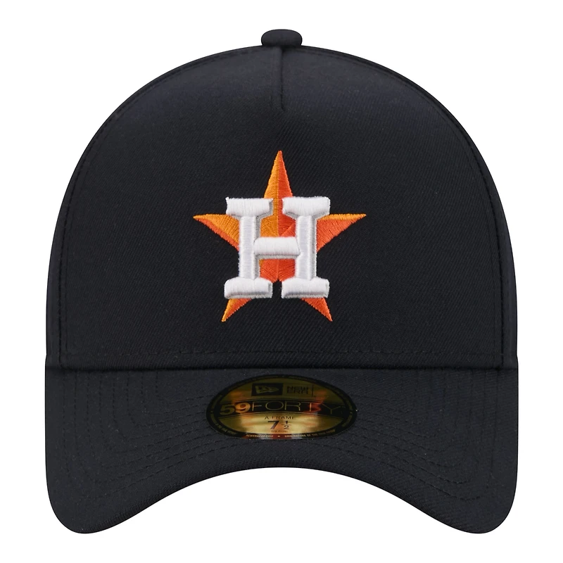Men's New Era  Navy Houston Astros A-Frame 59FORTY Fitted Hat