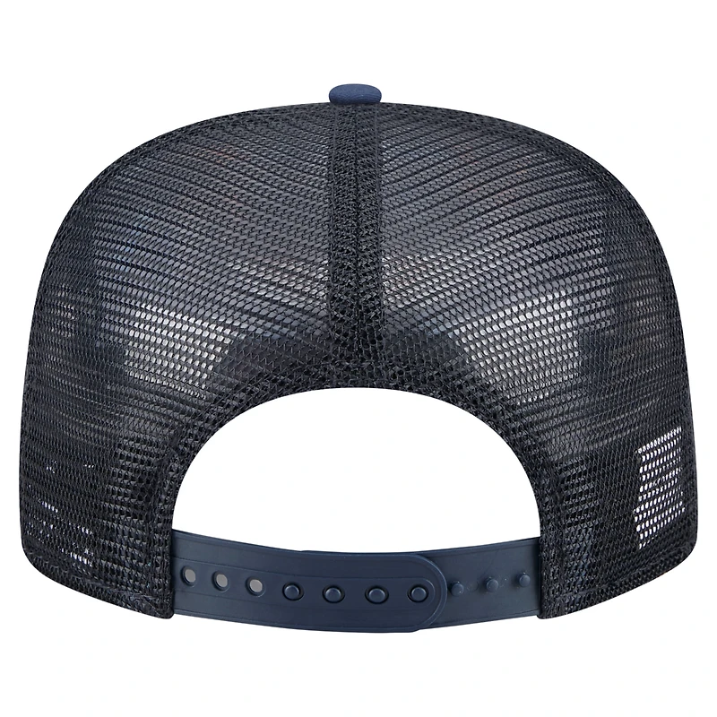 Men's New Era Navy Houston Astros Adventure Pattern Golfer Trucker Snapback Hat