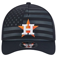 Men's New Era Navy Houston Astros American Flag 9FORTY M-Crown A-Frame Adjustable Hat