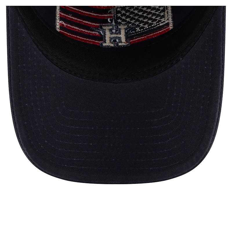 Casquette ajustable New Era 9TWENTY pour homme, bleu marine, Houston Astros, drapeau américain