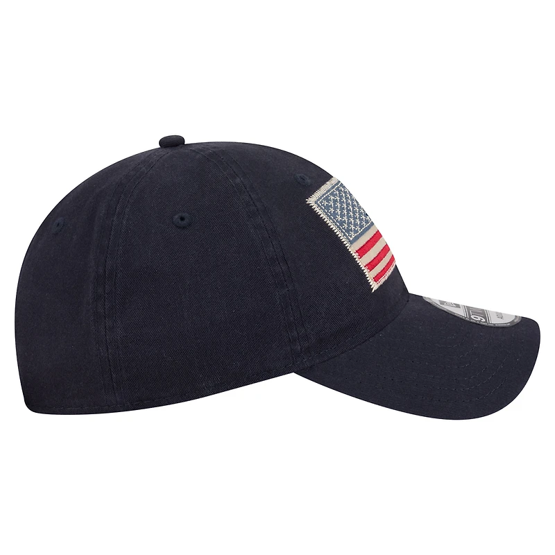 Casquette ajustable New Era 9TWENTY pour homme, bleu marine, Houston Astros, drapeau américain