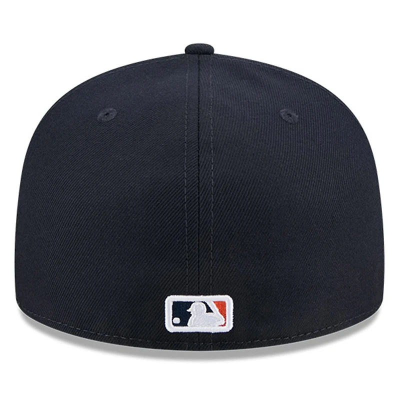 Casquette ajustée 59FIFTY bleu marine des Astros de Houston pour homme, style Temple la renommée du baseball, New Era