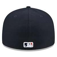 Casquette ajustée 59FIFTY bleu marine des Astros de Houston pour homme, style Temple la renommée du baseball, New Era