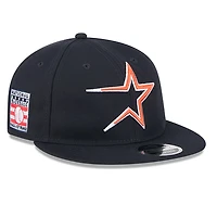 Casquette ajustable New Era 9FIFTY bleu marine pour homme, motif rétro du Temple de la renommée baseball des Astros Houston
