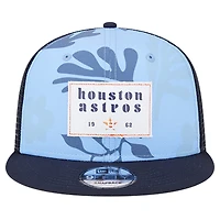 Men's New Era Navy Houston Astros Bikini Bottom Trucker 9FIFTY Snapback Hat