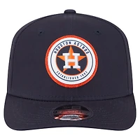 Casquette extensible à bouton-pression New Era bleu marine Houston Astros Circle Patch 9SEVENTY pour homme
