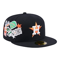 Casquette ajustée New Era 59FIFTY pour homme, bleu marine, Houston Astros, avec écusson de la ville