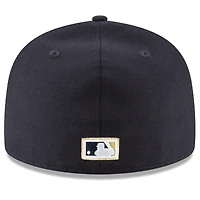 Casquette ajustée New Era 59FIFTY en laine, collection Cooperstown, Houston Astros, bleu marine, pour homme