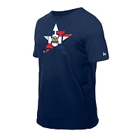 Men's New Era Navy Houston Astros Dominican Republic Flag Logo T-Shirt