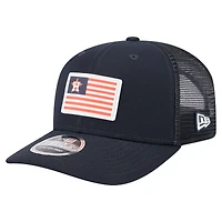 Men's New Era Navy Houston Astros Flag 9SEVENTY Stretch-Snap Hat