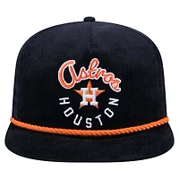 Men's New Era  Navy Houston Astros Full Circle Corduroy Golfer Adjustable Hat