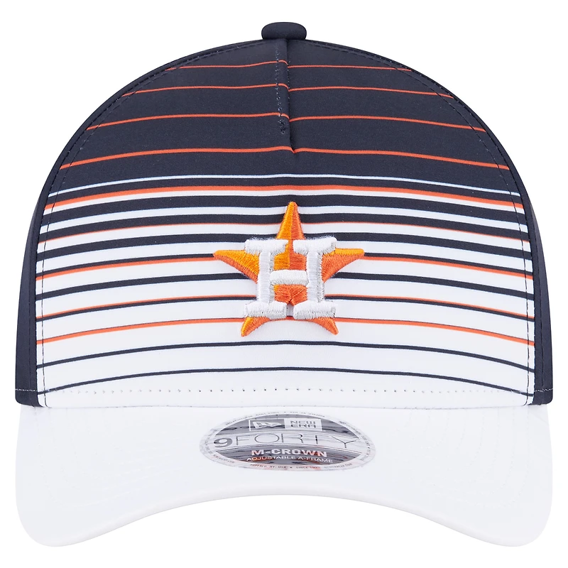 Casquette ajustable New Era 9FORTY M-Crown bleu marine pour homme Houston Astros