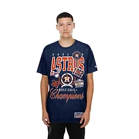 T-shirt New Era bleu marine Houston Astros pour homme, délavé aux minéraux