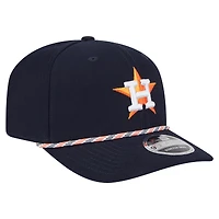Casquette extensible à boutons-pression New Era pour homme Houston Astros Multi-Rope 9SEVENTY bleu marine