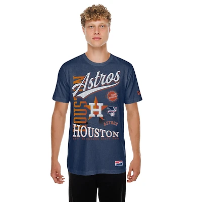 Men's New Era Navy Houston Astros Oversized Throwback Distressed T-Shirt