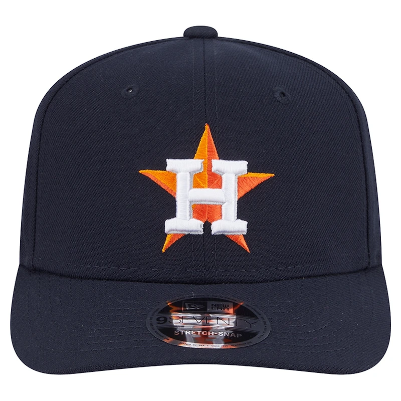 Casquette extensible à pression New Era bleu marine Houston Astros Performance 9SEVENTY pour homme