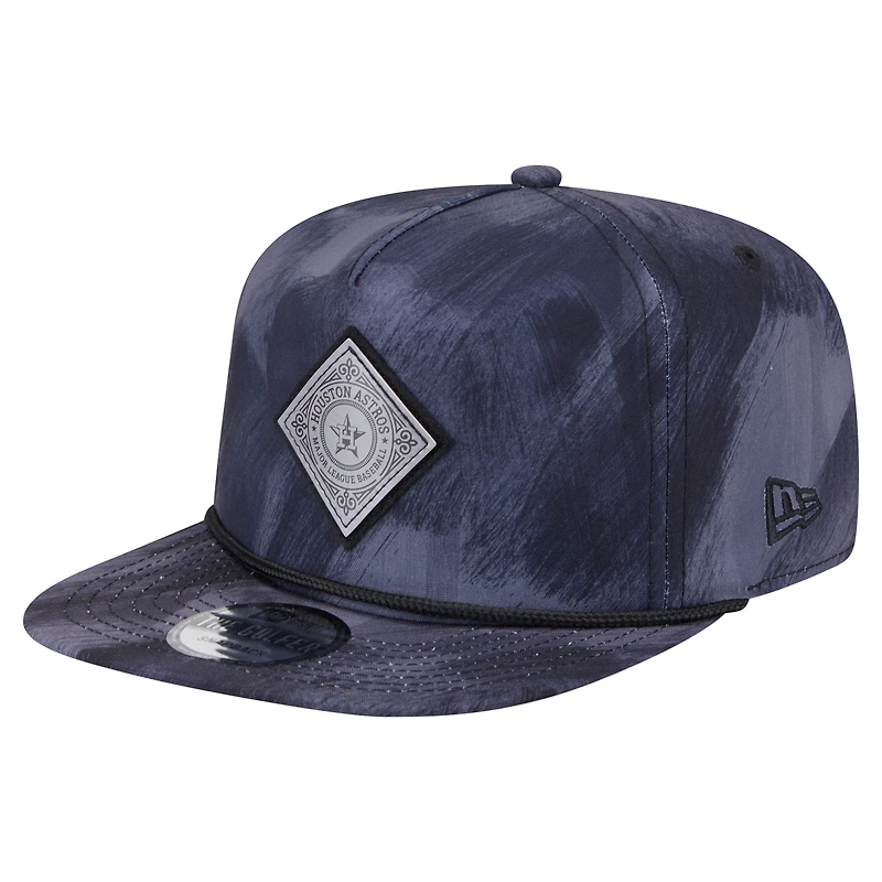 Casquette de golf à imprimé snapback bleu marine Houston Astros de New Era pour homme