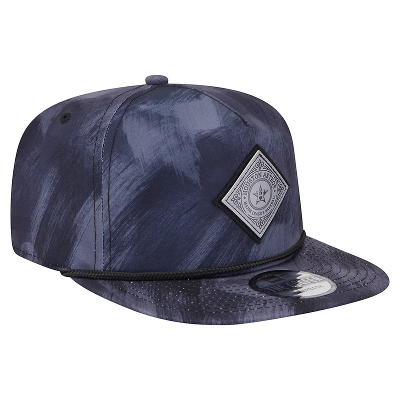 Casquette de golf à imprimé snapback bleu marine Houston Astros de New Era pour homme