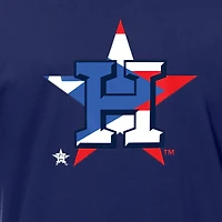 T-shirt New Era bleu marine pour homme avec logo du drapeau portoricain des Astros de Houston