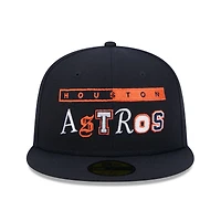Casquette ajustée Ransom 59FIFTY pour homme New Era bleu marine des Houston Astros