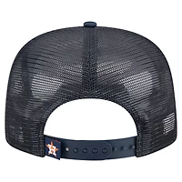 Men's New Era Navy Houston Astros Retro Satin Script Golfer Adjustable Hat