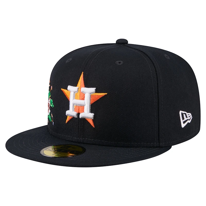 Casquette ajustée New Era 59FIFTY pour homme, bleu marine, motif mascotte des Houston Astros.