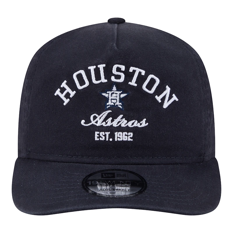 Men's New Era Navy Houston Astros Stacked 19TWENTY Adjustable Hat