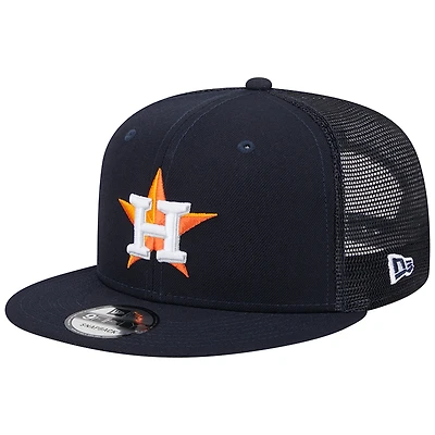 Casquette Snapback 9FIFTY Trucker 9FIFTY Team Color des Houston Astros bleu marine New Era pour homme