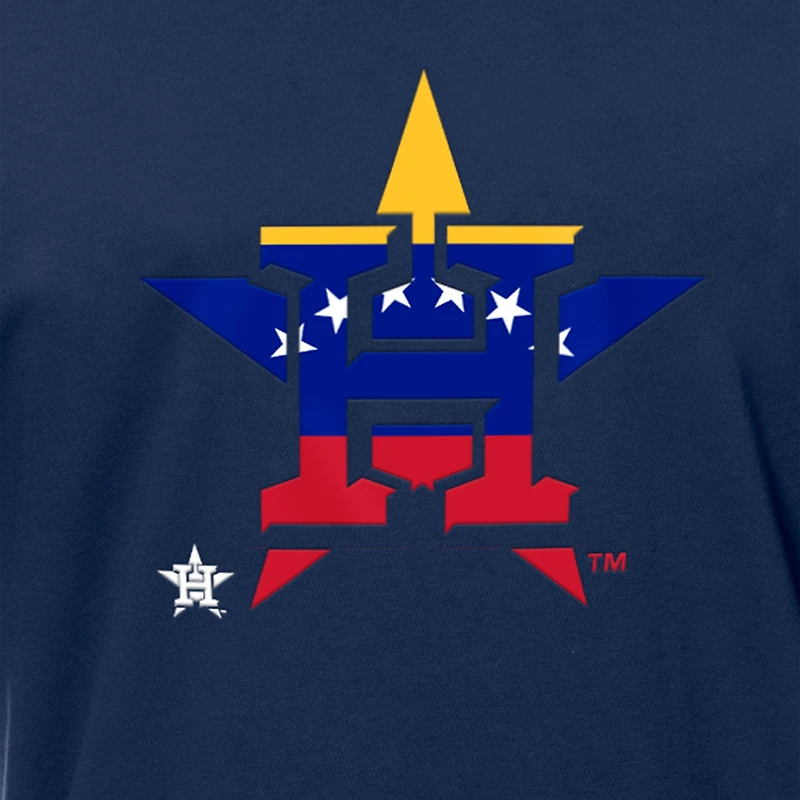 Men's New Era Navy Houston Astros Venezuelan Flag Logo T-Shirt