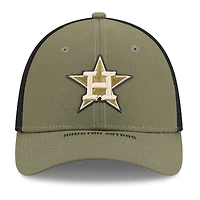 Casquette New Era Olive Houston Astros 2026 Journée des Forces armées 39THIRTY M-Crown Flex pour homme