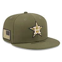 Casquette ajustée New Era 59FIFTY pour homme, couleur olive, Houston Astros, édition spéciale 2026 Journée des forces armées