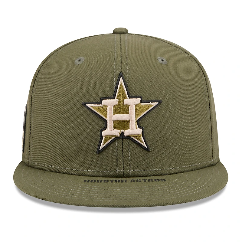 Men's New Era Olive Houston Astros 2026 Armed Forces Day 59FIFTY Fitted Hat