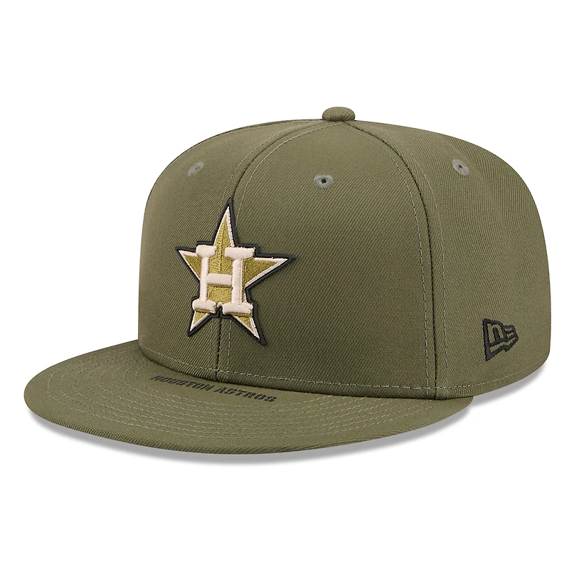 Men's New Era Olive Houston Astros 2026 Armed Forces Day 59FIFTY Fitted Hat
