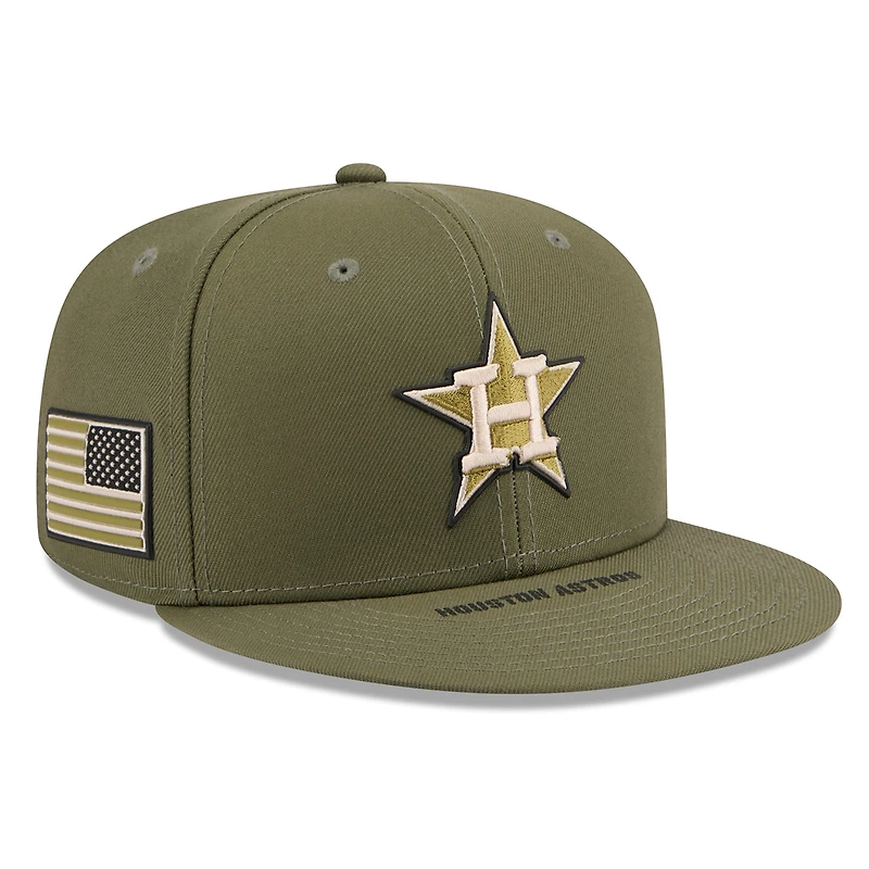Men's New Era  Olive Houston Astros 2026 Armed Forces Day 9FIFTY Snapback Hat