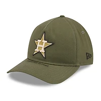 Casquette ajustable New Era Olive Houston Astros 2026 Journée des forces armées 9TWENTY pour homme