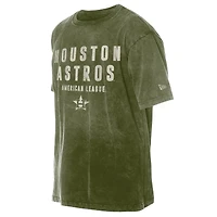 T-shirt New Era Olive Houston Astros 2026 pour homme, Journée des forces armées