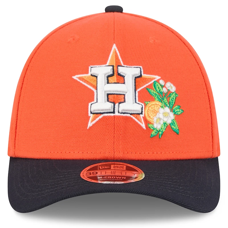 Men's New Era  Orange/Navy Houston Astros 2026 Spring Training M-Crown 39THIRTY Flex Hat