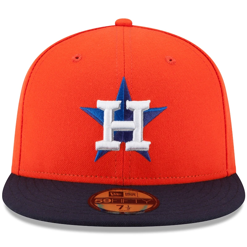 Men's New Era Orange/Navy Houston Astros Alternate Authentic Collection On-Field 59FIFTY Fitted Hat