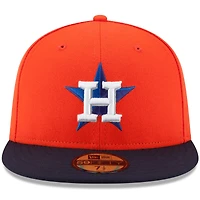 Men's New Era Orange/Navy Houston Astros Alternate Authentic Collection On-Field 59FIFTY Fitted Hat