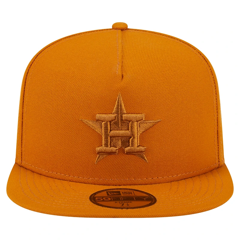 Casquette ajustée A-Frame 59FIFTY orange Houston Astros pour homme New Era