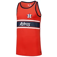Men's New Era Orange Houston Astros Jersey Ringer Tank Top