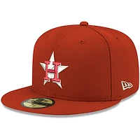 Casquette ajustée 59FIFTY rouge avec logo Houston Astros New Era pour homme, blanc