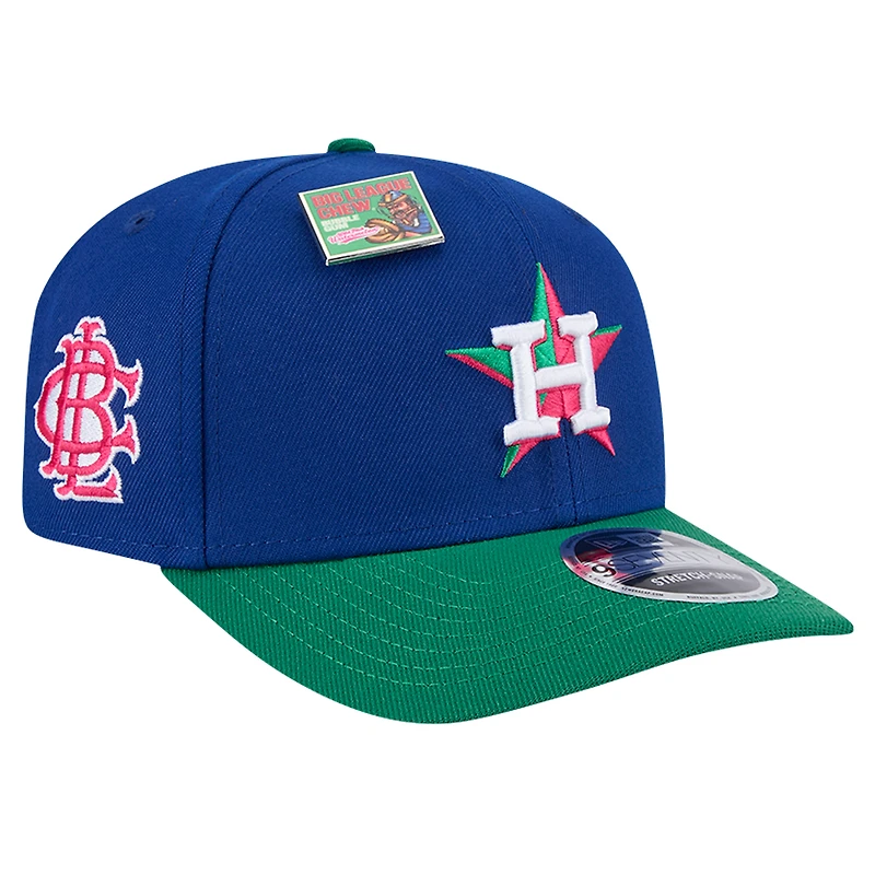 Men's New Era Royal/Green Houston Astros 2024 Big League Chew Flavor Pack 9SEVENTY Adjustable Hat